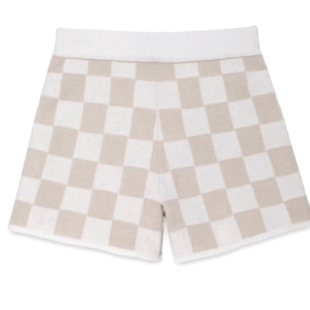 UGG Maliah Knit High Rise Shorts 1138611 Off-White Light Tan L NWT - Picture 3 of 8